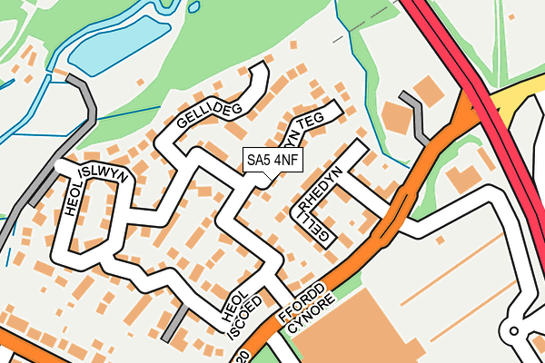 SA5 4NF map - OS OpenMap – Local (Ordnance Survey)