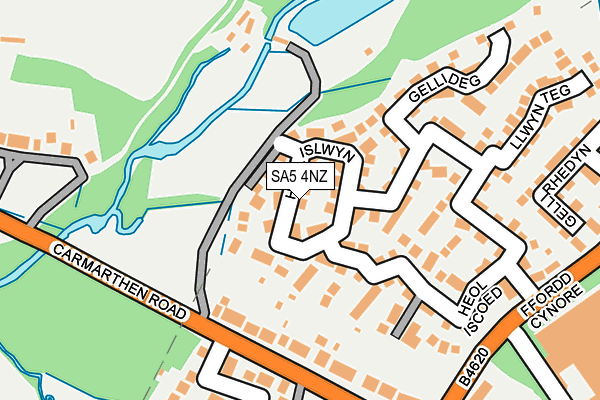SA5 4NZ map - OS OpenMap – Local (Ordnance Survey)
