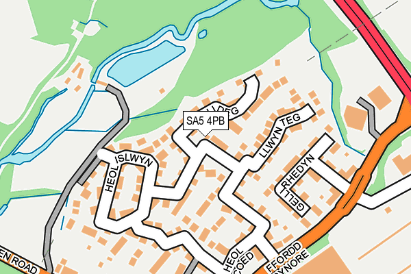 SA5 4PB map - OS OpenMap – Local (Ordnance Survey)