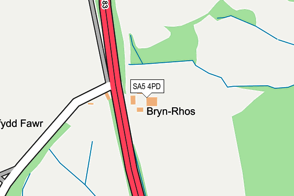 SA5 4PD map - OS OpenMap – Local (Ordnance Survey)