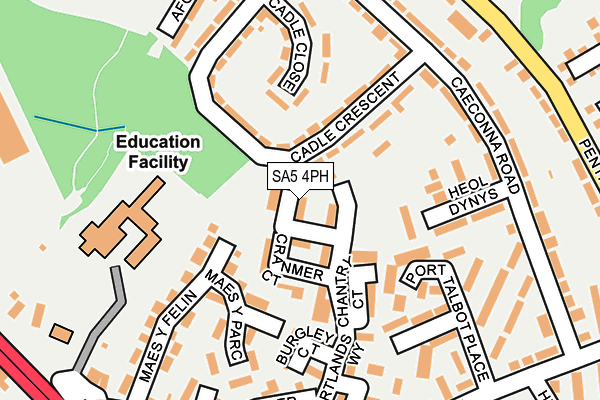 SA5 4PH map - OS OpenMap – Local (Ordnance Survey)