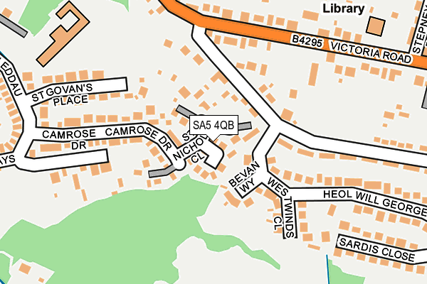 SA5 4QB map - OS OpenMap – Local (Ordnance Survey)