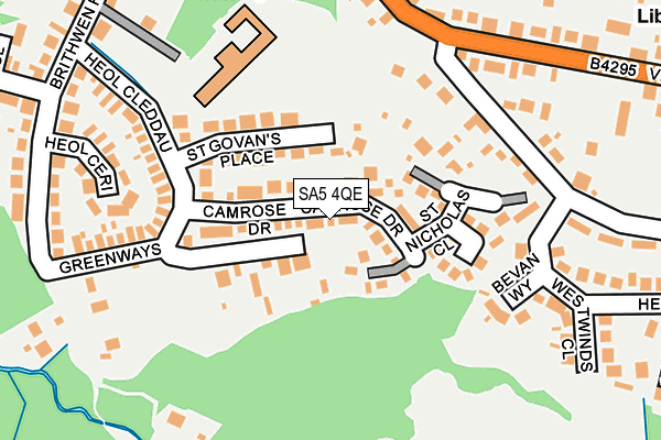 SA5 4QE map - OS OpenMap – Local (Ordnance Survey)