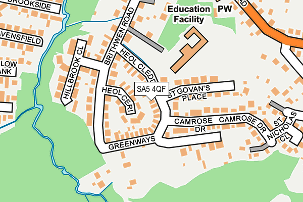 SA5 4QF map - OS OpenMap – Local (Ordnance Survey)
