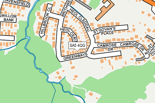 SA5 4QG map - OS OpenMap – Local (Ordnance Survey)