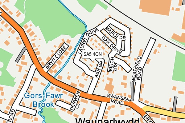 SA5 4QN map - OS OpenMap – Local (Ordnance Survey)