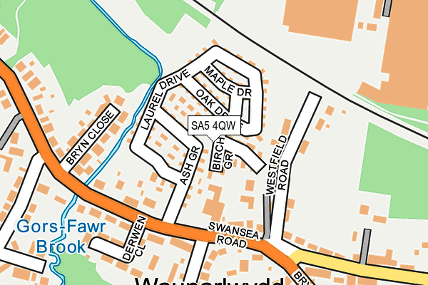 SA5 4QW map - OS OpenMap – Local (Ordnance Survey)