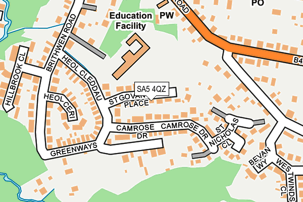 SA5 4QZ map - OS OpenMap – Local (Ordnance Survey)