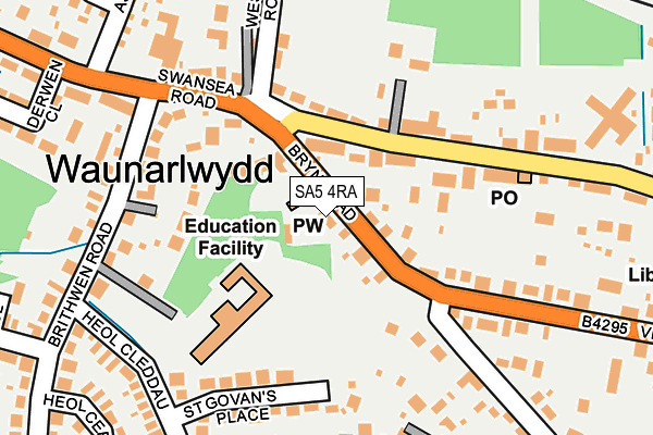 SA5 4RA map - OS OpenMap – Local (Ordnance Survey)