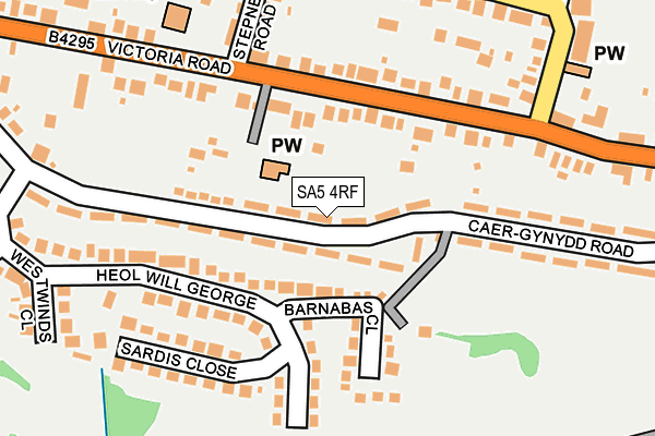 SA5 4RF map - OS OpenMap – Local (Ordnance Survey)