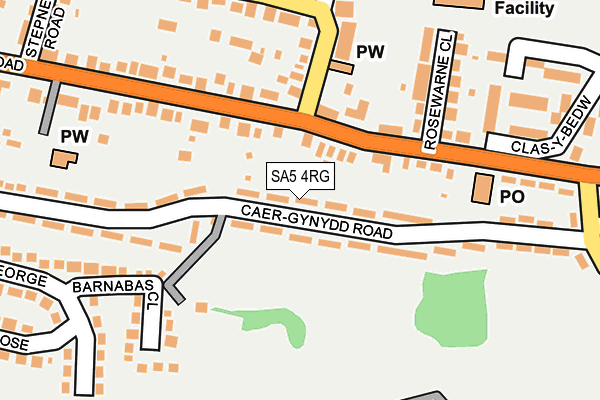 SA5 4RG map - OS OpenMap – Local (Ordnance Survey)