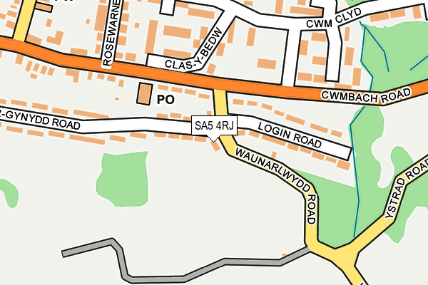 SA5 4RJ map - OS OpenMap – Local (Ordnance Survey)