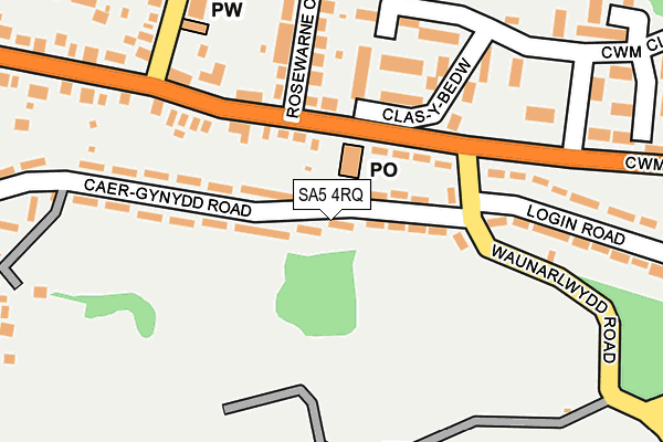 SA5 4RQ map - OS OpenMap – Local (Ordnance Survey)