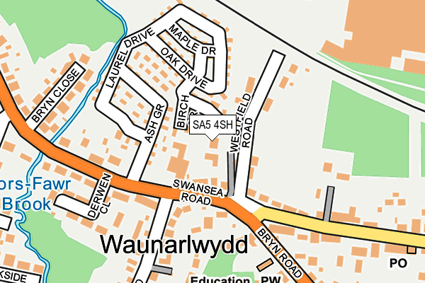 SA5 4SH map - OS OpenMap – Local (Ordnance Survey)