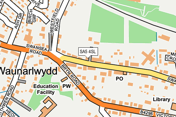 SA5 4SL map - OS OpenMap – Local (Ordnance Survey)