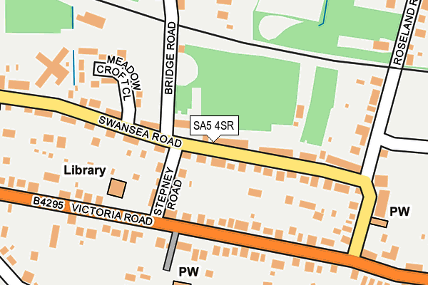 SA5 4SR map - OS OpenMap – Local (Ordnance Survey)