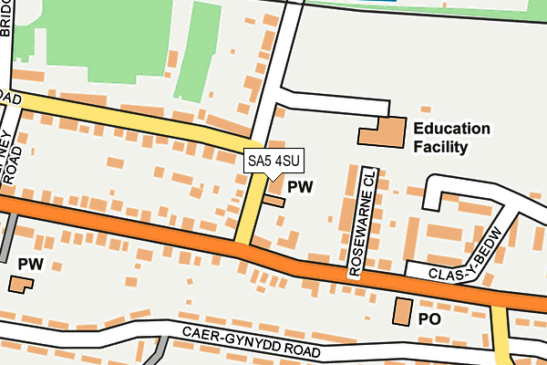 SA5 4SU map - OS OpenMap – Local (Ordnance Survey)