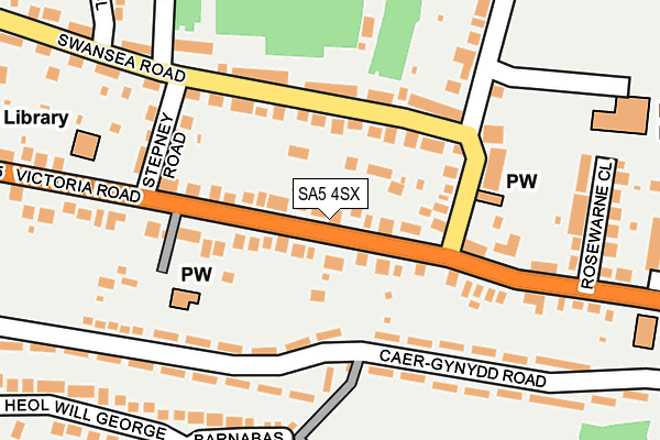 SA5 4SX map - OS OpenMap – Local (Ordnance Survey)