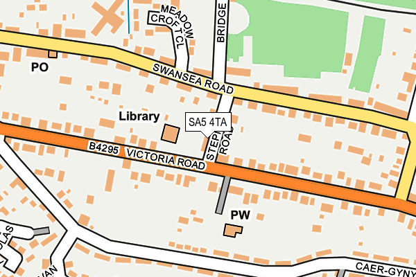 SA5 4TA map - OS OpenMap – Local (Ordnance Survey)