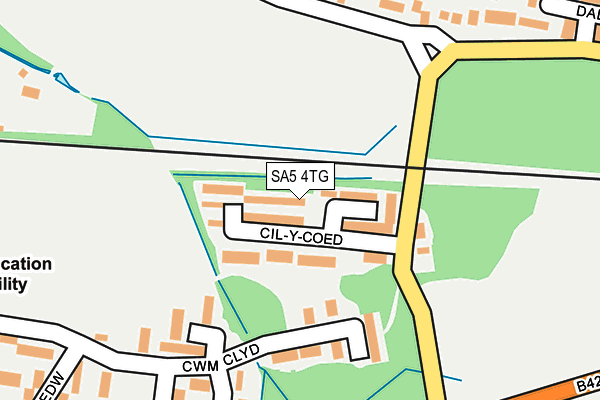 SA5 4TG map - OS OpenMap – Local (Ordnance Survey)