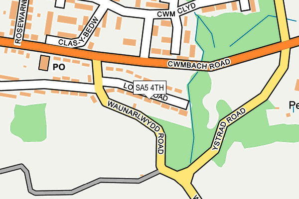 SA5 4TH map - OS OpenMap – Local (Ordnance Survey)