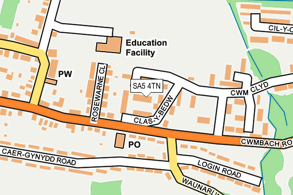 SA5 4TN map - OS OpenMap – Local (Ordnance Survey)