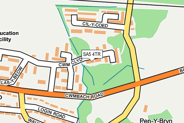 SA5 4TR map - OS OpenMap – Local (Ordnance Survey)