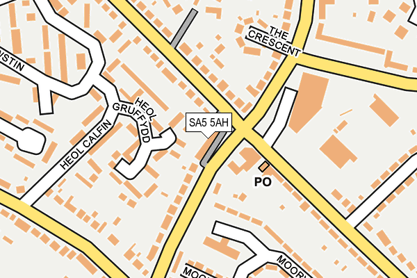 SA5 5AH map - OS OpenMap – Local (Ordnance Survey)