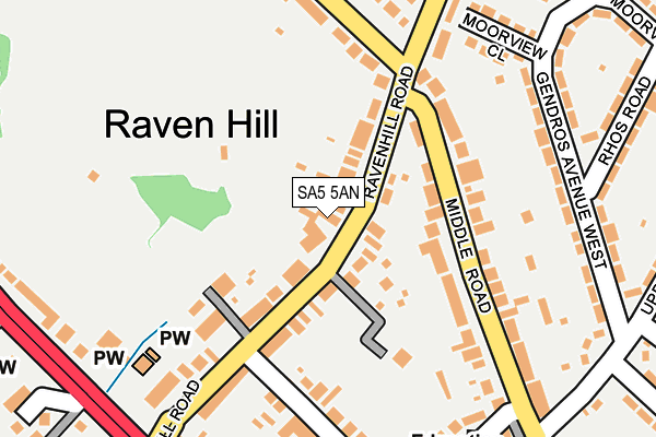 SA5 5AN map - OS OpenMap – Local (Ordnance Survey)