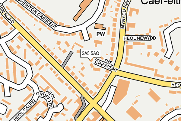 SA5 5AQ map - OS OpenMap – Local (Ordnance Survey)