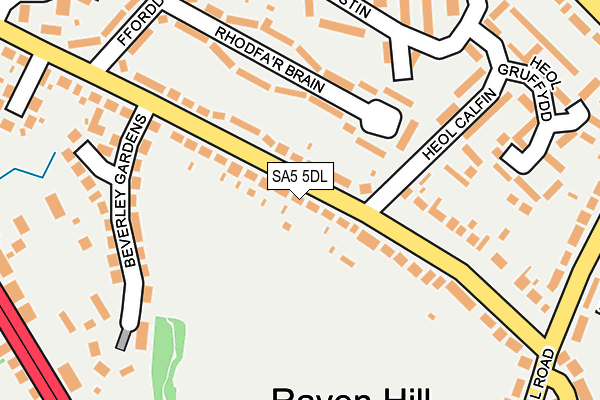 SA5 5DL map - OS OpenMap – Local (Ordnance Survey)