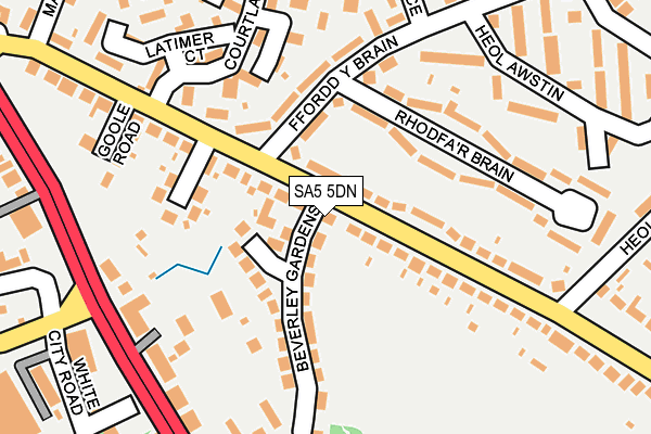 SA5 5DN map - OS OpenMap – Local (Ordnance Survey)