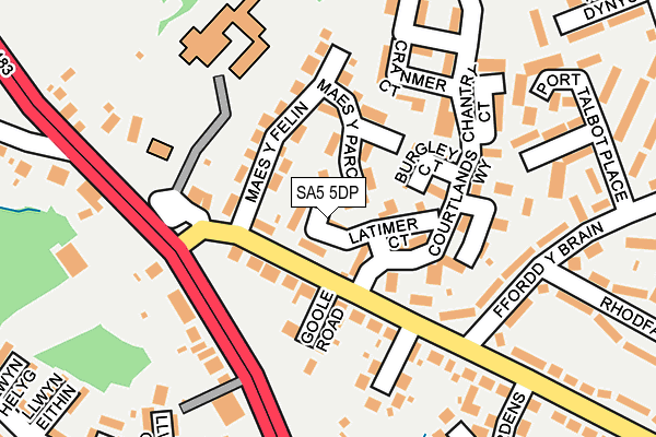 SA5 5DP map - OS OpenMap – Local (Ordnance Survey)