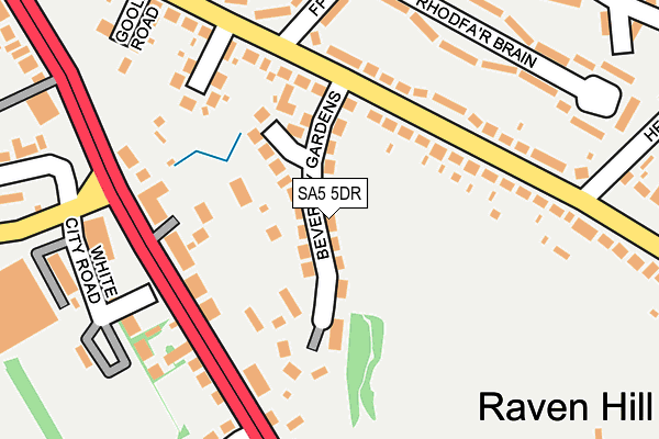 SA5 5DR map - OS OpenMap – Local (Ordnance Survey)