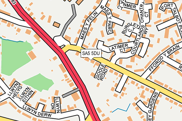 SA5 5DU map - OS OpenMap – Local (Ordnance Survey)