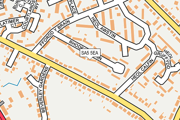 SA5 5EA map - OS OpenMap – Local (Ordnance Survey)