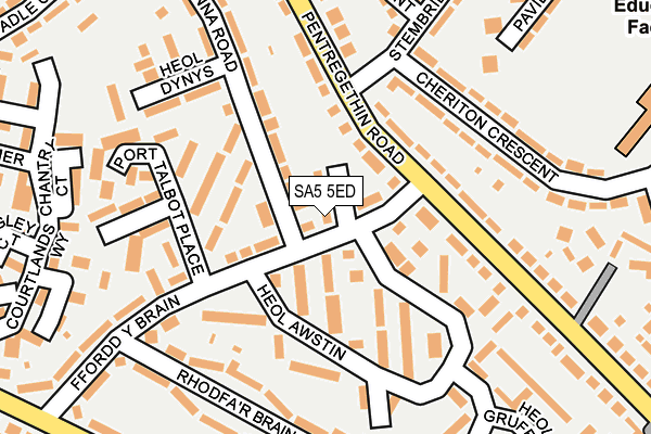 SA5 5ED map - OS OpenMap – Local (Ordnance Survey)