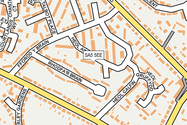 SA5 5EE map - OS OpenMap – Local (Ordnance Survey)