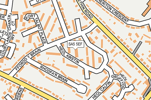 SA5 5EF map - OS OpenMap – Local (Ordnance Survey)