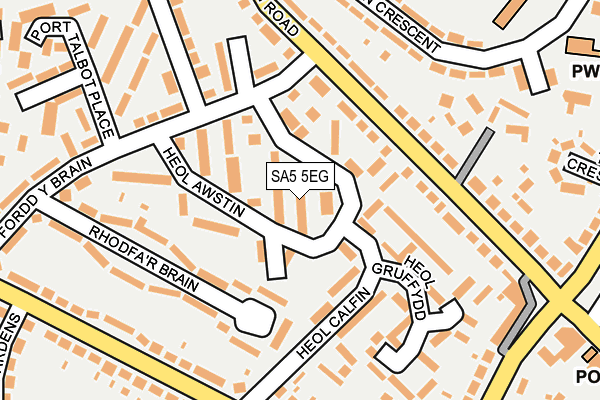 SA5 5EG map - OS OpenMap – Local (Ordnance Survey)