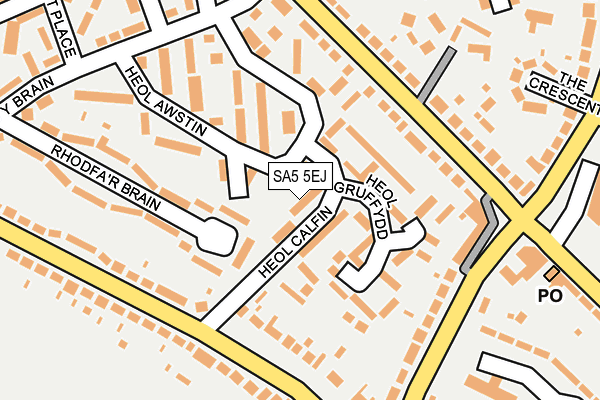 SA5 5EJ map - OS OpenMap – Local (Ordnance Survey)