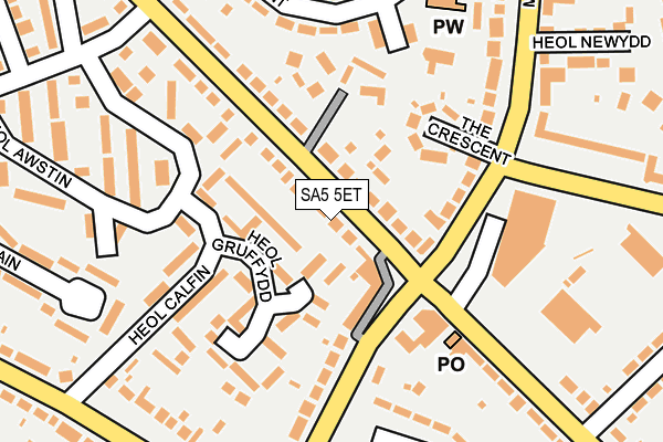 SA5 5ET map - OS OpenMap – Local (Ordnance Survey)