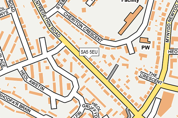 SA5 5EU map - OS OpenMap – Local (Ordnance Survey)