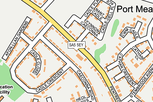 SA5 5EY map - OS OpenMap – Local (Ordnance Survey)