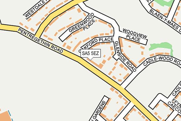 SA5 5EZ map - OS OpenMap – Local (Ordnance Survey)