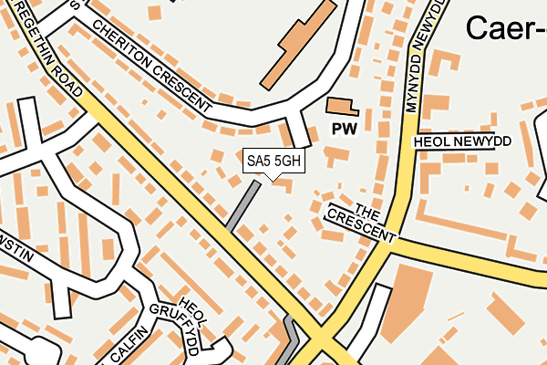 SA5 5GH map - OS OpenMap – Local (Ordnance Survey)