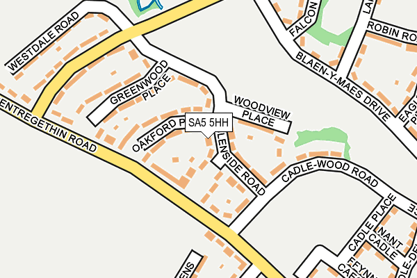 SA5 5HH map - OS OpenMap – Local (Ordnance Survey)
