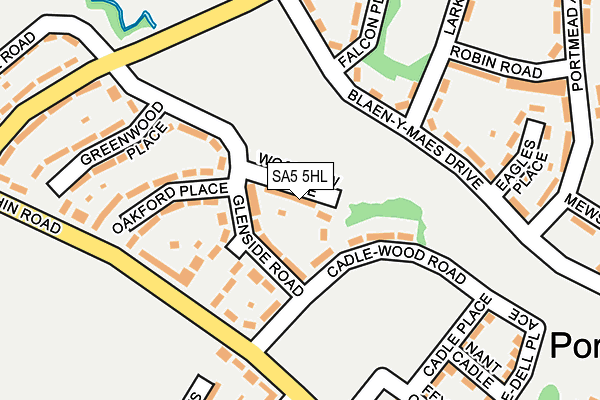 SA5 5HL map - OS OpenMap – Local (Ordnance Survey)