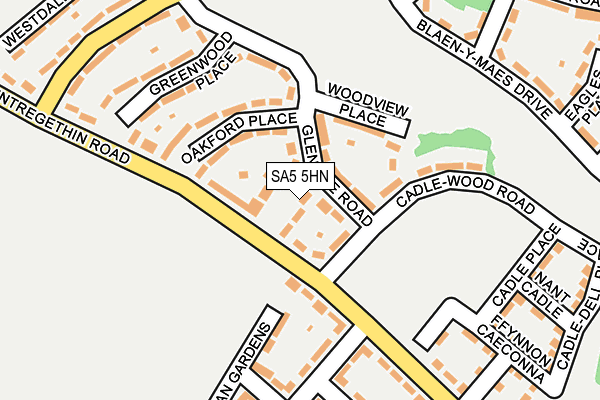 SA5 5HN map - OS OpenMap – Local (Ordnance Survey)