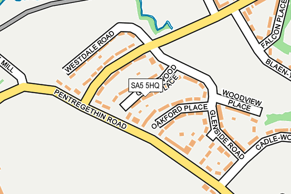 SA5 5HQ map - OS OpenMap – Local (Ordnance Survey)